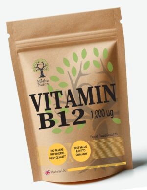 Vitamin B12 Capsules 1000 mcg –  Clean Natural Vegan Supplements - Mother Nature