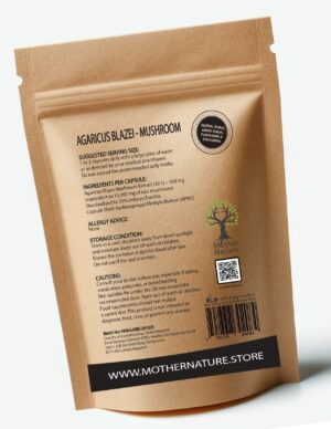 Agracius Blazei Mushroom 500mg High Potency Clean Natural Agracius Capsules Eco-friendly Best Vegan Supplements Plant-based Holistic Health - MOTHER NATURE SUPPLEMENTSAgracius Blazei Mushroom 500mg High Potency Clean Natural Agracius Capsules Eco-friendly Best Vegan Supplements Plant-based Holistic HealthDiet Supplementss