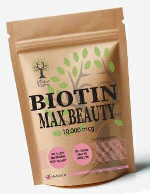 Biotin Capsules 10, 000 mcg Max Beauty Formula – Mother Nature - MOTHER NATURE SUPPLEMENTSBiotin Capsules 10, 000 mcg Max Beauty Formula – Mother NatureDiet Supplementss