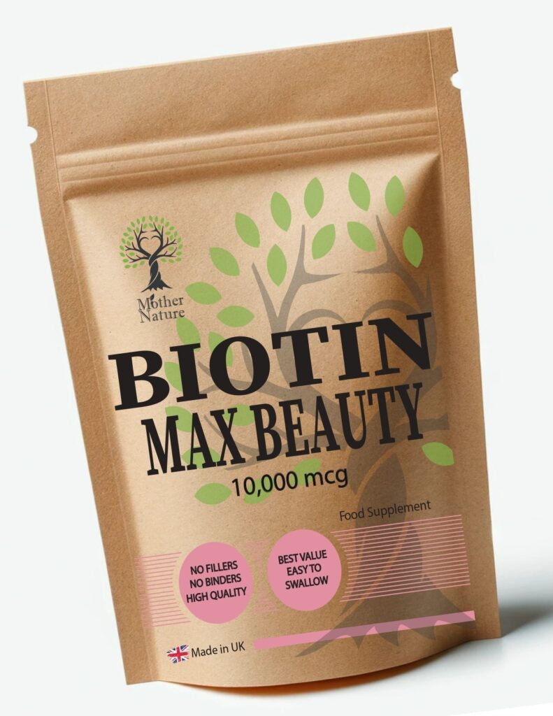 Biotin Capsules 10, 000 mcg Max Beauty Formula – Mother Nature - MOTHER NATURE SUPPLEMENTSBiotin Capsules 10, 000 mcg Max Beauty Formula – Mother NatureDiet Supplementss