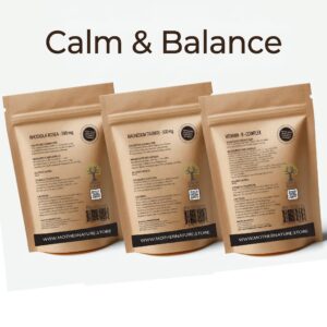 Calm & Balance Stack – Rhodiola, Magnesium Taurate & Vitamin B Complex – Mother Nature - MOTHER NATURE SUPPLEMENTSCalm & Balance Stack – Rhodiola, Magnesium Taurate & Vitamin B Complex – Mother NatureDiet Supplementss