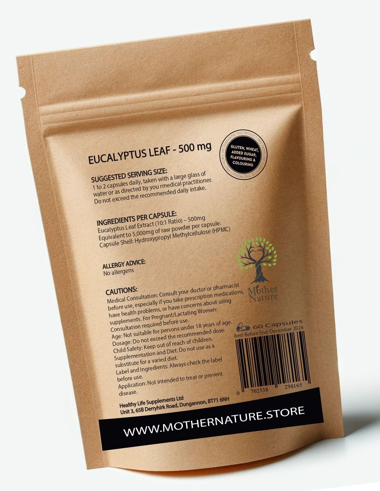Eucalyptus Leaf Capsules 500 mg – Mother Nature - MOTHER NATURE SUPPLEMENTSEucalyptus Leaf Capsules 500 mg – Mother NatureDiet Supplementss