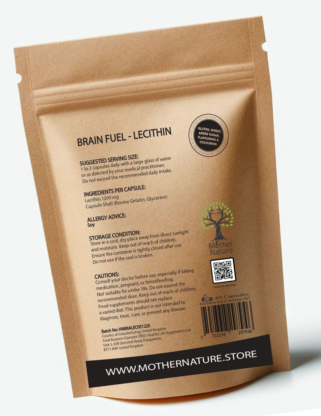 Fuel Lecithin 1200 mg – Mother Nature - MOTHER NATURE SUPPLEMENTSFuel Lecithin 1200 mg – Mother NatureDiet Supplementss