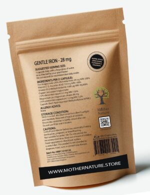 Gentle Iron Bisglycinate 28mg with Vitamin C, B12 & Magnesium – Mother Nature - MOTHER NATURE SUPPLEMENTSGentle Iron Bisglycinate 28mg with Vitamin C, B12 & Magnesium – Mother NatureDiet Supplementss