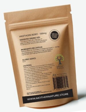 Hawthorn Berry Capsules 500 mg – Mother Nature - MOTHER NATURE SUPPLEMENTSHawthorn Berry Capsules 500 mg – Mother NatureDiet Supplementss