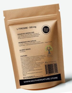 L Tyrosine 500 mg – Mother Nature - MOTHER NATURE SUPPLEMENTSL Tyrosine 500 mg – Mother NatureDiet Supplementss
