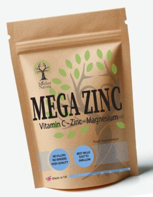 Mega Zinc Capsules with Magnesium & Vitamin C – Clean Vegan Supplements - Mother Nature - MOTHER NATURE SUPPLEMENTSMega Zinc Capsules with Magnesium & Vitamin C – Clean Vegan Supplements - Mother Nature