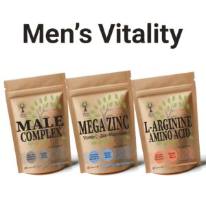 Men's Vitality Stack – Male Complex, Zinc & L-Arginine – Mother Nature - MOTHER NATURE SUPPLEMENTSMen's Vitality Stack – Male Complex, Zinc & L-Arginine – Mother NatureDiet Supplementss