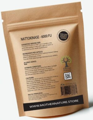 Nattokinase Capsules 6000 FU High Potency Clean Natural Nattokinase Plant-based Vegan Supplements – Mother Nature - MOTHER NATURE SUPPLEMENTSNattokinase Capsules 6000 FU High Potency Clean Natural Nattokinase Plant-based Vegan Supplements – Mother NatureDiet Supplementss