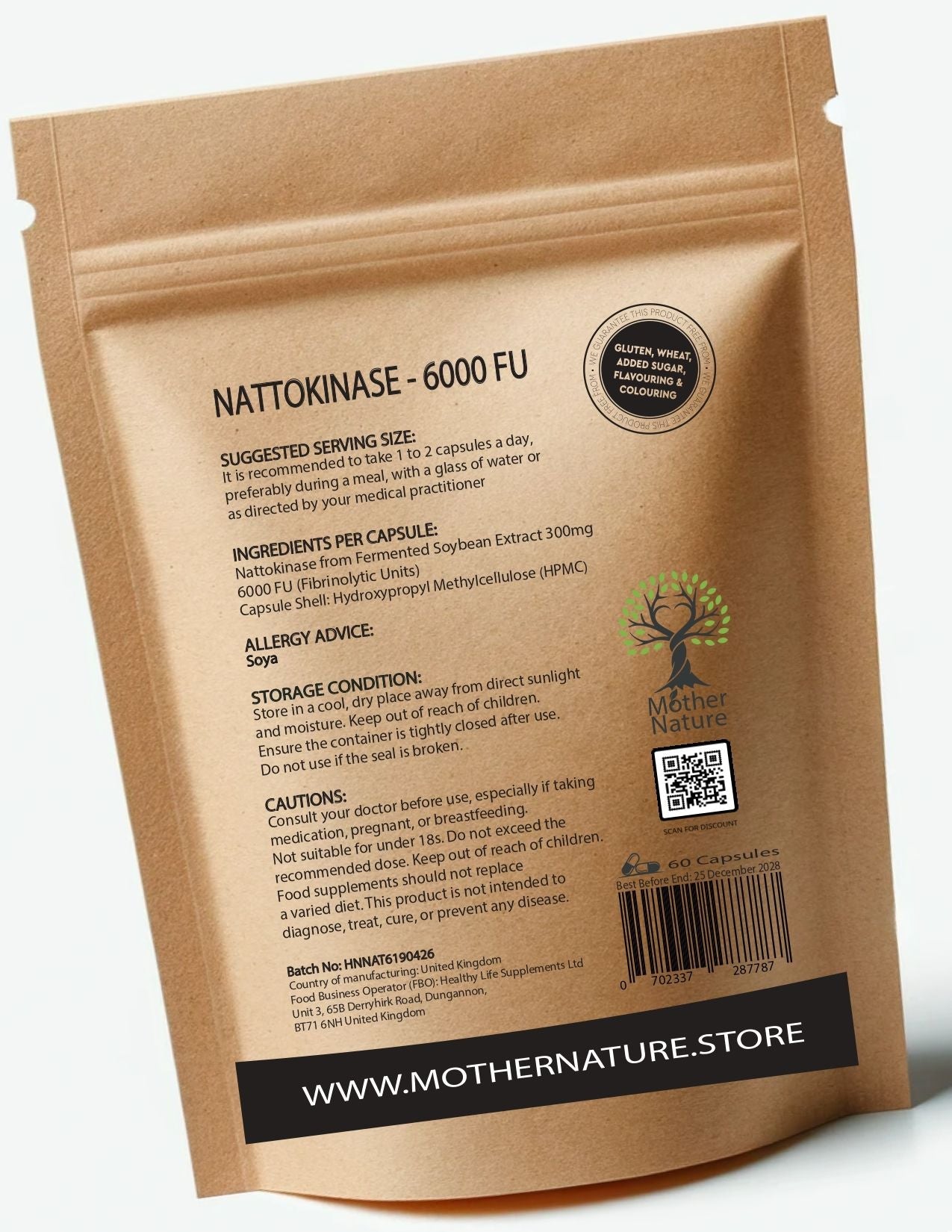 Nattokinase Capsules 6000 FU High Potency Clean Natural Nattokinase Plant-based Vegan Supplements – Mother Nature - MOTHER NATURE SUPPLEMENTSNattokinase Capsules 6000 FU High Potency Clean Natural Nattokinase Plant-based Vegan Supplements – Mother NatureDiet Supplementss