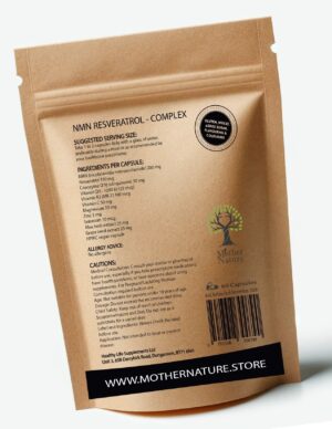 NMN Resveratrol 500mg Capsules Nicotinamide Certified 99% DNA Repair High Strength Clean NMN Supplement Vegan - MOTHER NATURE SUPPLEMENTSNMN Resveratrol 500mg Capsules Nicotinamide Certified 99% DNA Repair High Strength Clean NMN Supplement VeganDiet Supplementss