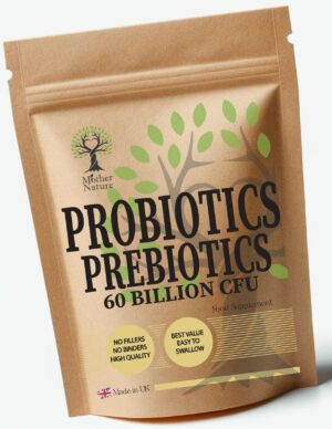 Probiotic & Prebiotic Complex 60 Billion CFU with Inulin – Mother Nature - MOTHER NATURE SUPPLEMENTSProbiotic & Prebiotic Complex 60 Billion CFU with Inulin – Mother NatureDiet Supplementss