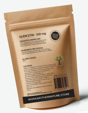 Quercetin Extract 500 mg – Mother Nature - MOTHER NATURE SUPPLEMENTSQuercetin Extract 500 mg – Mother NatureDiet Supplementss