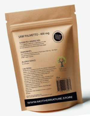 Saw Palmetto 400 mg – Mother Nature - MOTHER NATURE SUPPLEMENTSSaw Palmetto 400 mg – Mother NatureDiet Supplementss