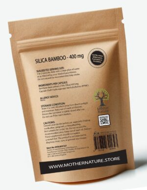 Silica Bamboo Capsules 400 mg – Clean Natural Vegan Supplements - Mother Nature - MOTHER NATURE SUPPLEMENTSSilica Bamboo Capsules 400 mg – Clean Natural Vegan Supplements - Mother Nature