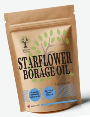 Starflower Oil - Borage Oil Capsules 1000mg Clean Natural High Strength 18% GLA Eco-friendly Best Supplements - MOTHER NATURE SUPPLEMENTSStarflower Oil - Borage Oil Capsules 1000mg Clean Natural High Strength 18% GLA Eco-friendly Best SupplementsDiet Supplementss