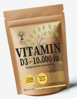 Vitamin D3 10000iu K2 200 mcg Best Natural Powder Vitamin D3 K2 MK7 Capsules - MOTHER NATURE SUPPLEMENTSVitamin D3 10000iu K2 200 mcg Best Natural Powder Vitamin D3 K2 MK7 CapsulesDiet Supplementss