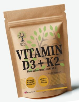 Vitamin D3 4000 IU + K2 MK7 200 mcg Clean Natural D3 from Lanolin Not Vegan Supplement – Mother Nature - MOTHER NATURE SUPPLEMENTSVitamin D3 4000 IU + K2 MK7 200 mcg Clean Natural D3 from Lanolin Not Vegan Supplement – Mother NatureDiet Supplementss