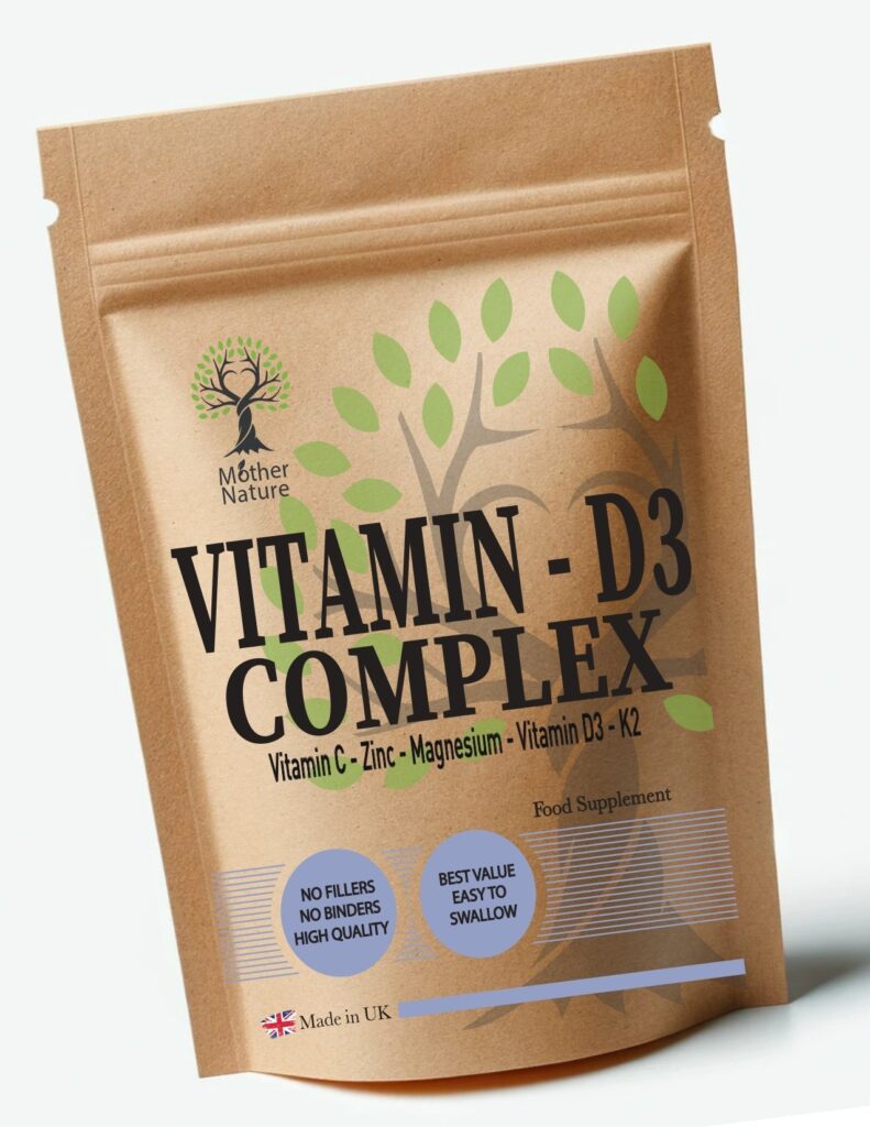 Vitamin D3 Complex D3 10, 000 IU + K2 MK – Mother Nature - MOTHER NATURE SUPPLEMENTSVitamin D3 Complex D3 10, 000 IU + K2 MK – Mother NatureDiet Supplementss