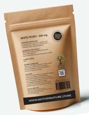 White Peony Root Extract Capsules 500 mg – Clean Natural Vegan Supplements - Mother Nature - MOTHER NATURE SUPPLEMENTSWhite Peony Root Extract Capsules 500 mg – Clean Natural Vegan Supplements - Mother NatureDiet Supplementss