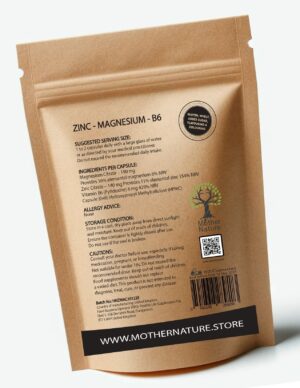 Z - M - A - Zinc Capsules Magnesium & Vitamin B6 – Vegan Supplements - Mother Nature - MOTHER NATURE SUPPLEMENTSZ - M - A - Zinc Capsules Magnesium & Vitamin B6 – Vegan Supplements - Mother NatureDiet Supplementss